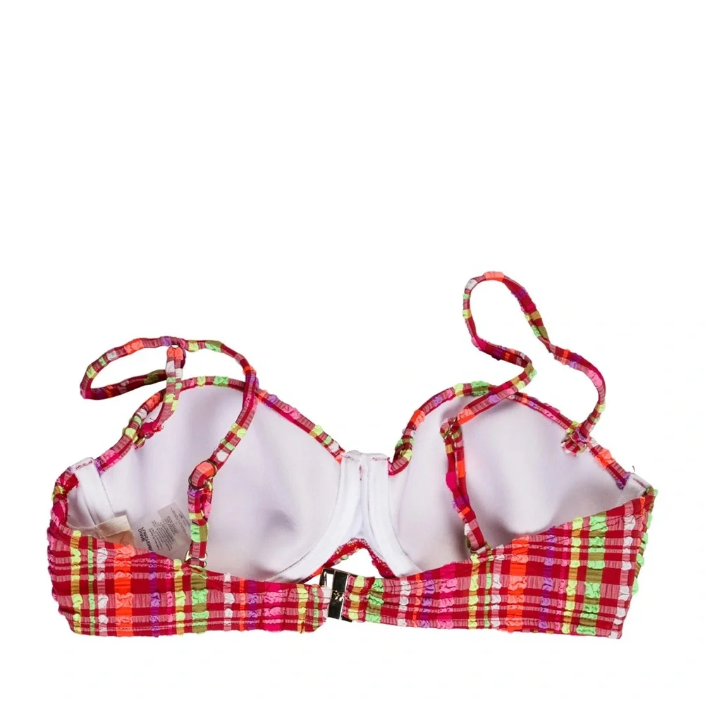 Diane Von Frustenburg plaid bikini top - Picture 3 of 9